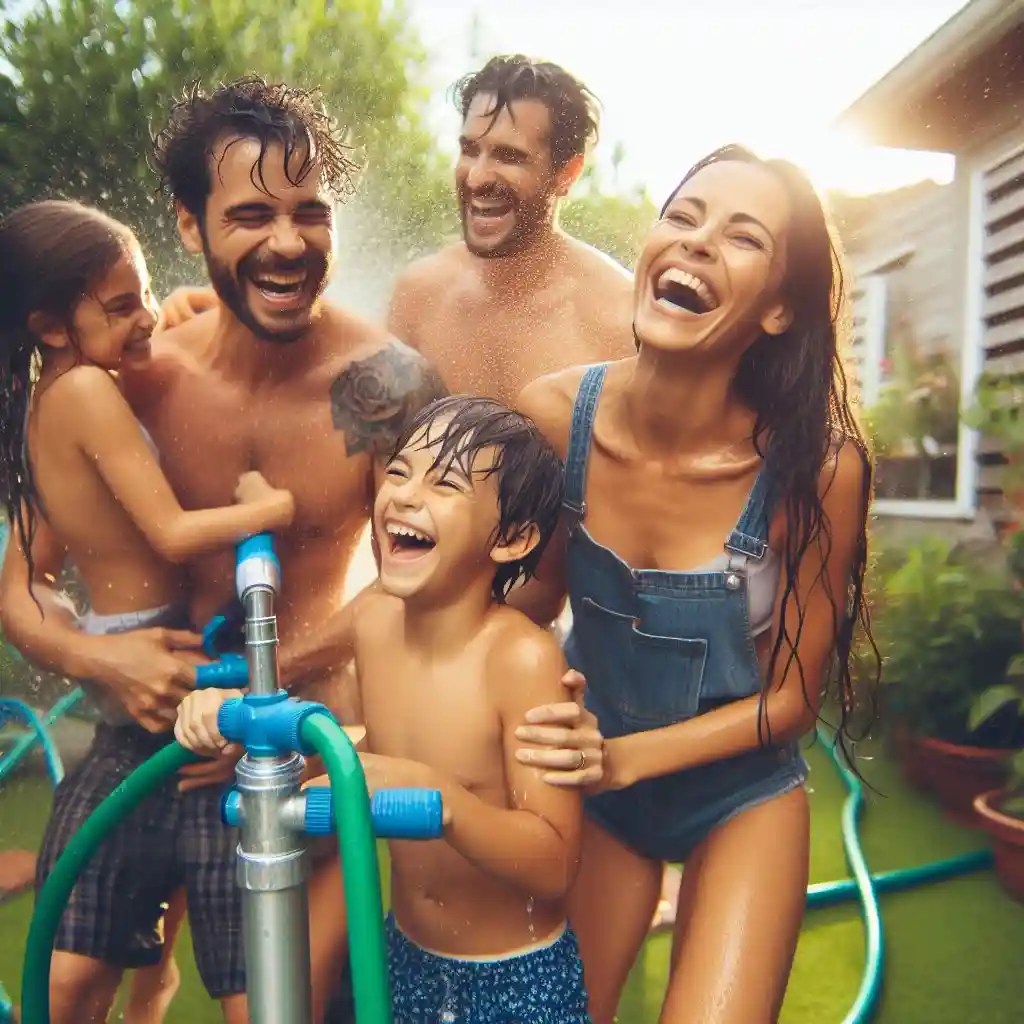 juegos de agua, juego en familia, juegos para niños